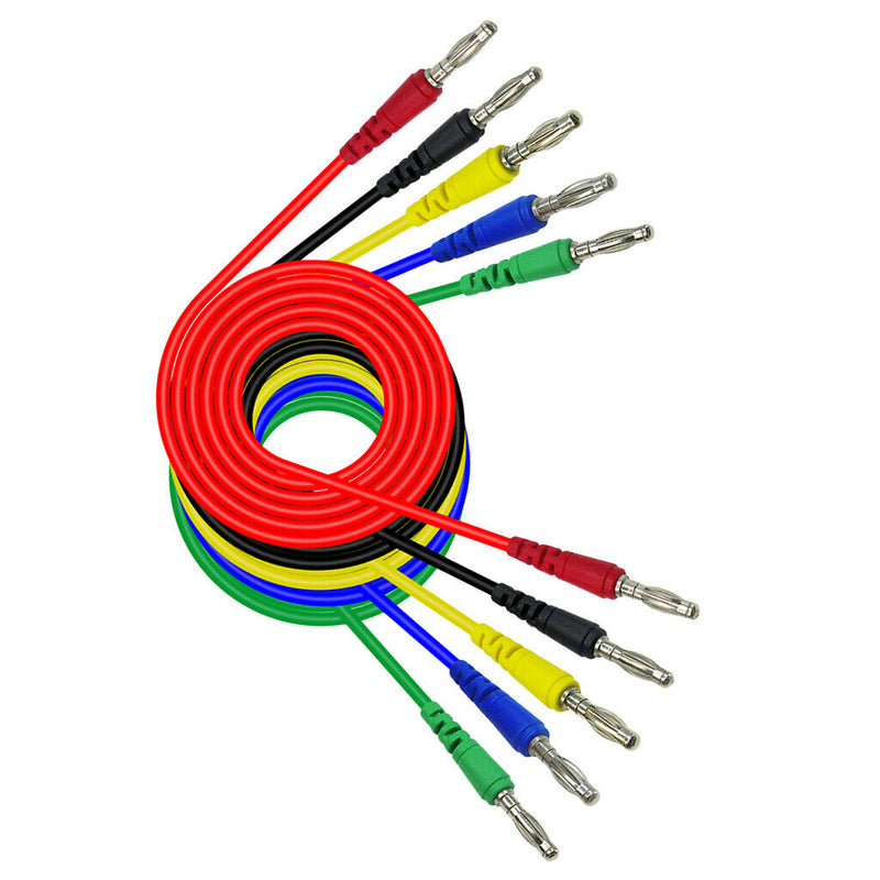 10x Laboratory Cable 4mm Banana Plug To Banana Plug