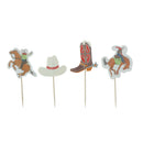24pcs west cowboy cupcake topper birthday party cake decor supplies 3c