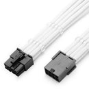 24Pin ATX Motherboard Power Supply White Sleeved Extension Cable for PC New JDA
