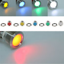 8mm 12V Yellow LED Metal Indicator Flashing Light Blinker Red for Car Truck