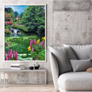 Full Round Drill Diamond Painting DIY Garden Lake 5D Rhinestone Picture Kit
