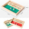 Classic 9 Numbers Wood Shut The Box with Dice Board Game for Adults Drinking