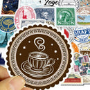 50x Retro Stamp Stickers Skateboard Laptop Luggage Guitar Motorcycle DecalsJR