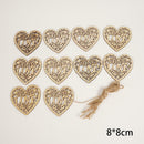 10x Wooden Love Heart Table Scatter Wedding Decoration Crafts Hanging Decor Hot