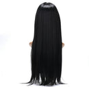 Natural Hair Wig Straight Heat Resistant Synthetic Lace Front Wigs Black Colo OZ