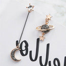 Moon Star Planet Drop Dangle Earrings Asymmetric Crystal Earring Women JewelrLJ