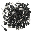 100 x Cable Terminal Crimp Insulated Bootlace Black E7508 20AWG-Rotating Fe W1N4