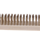 Copper Wire Brass Bristle Wood Handle Wire Scratchs Brush 208mm Metal CleaFB~