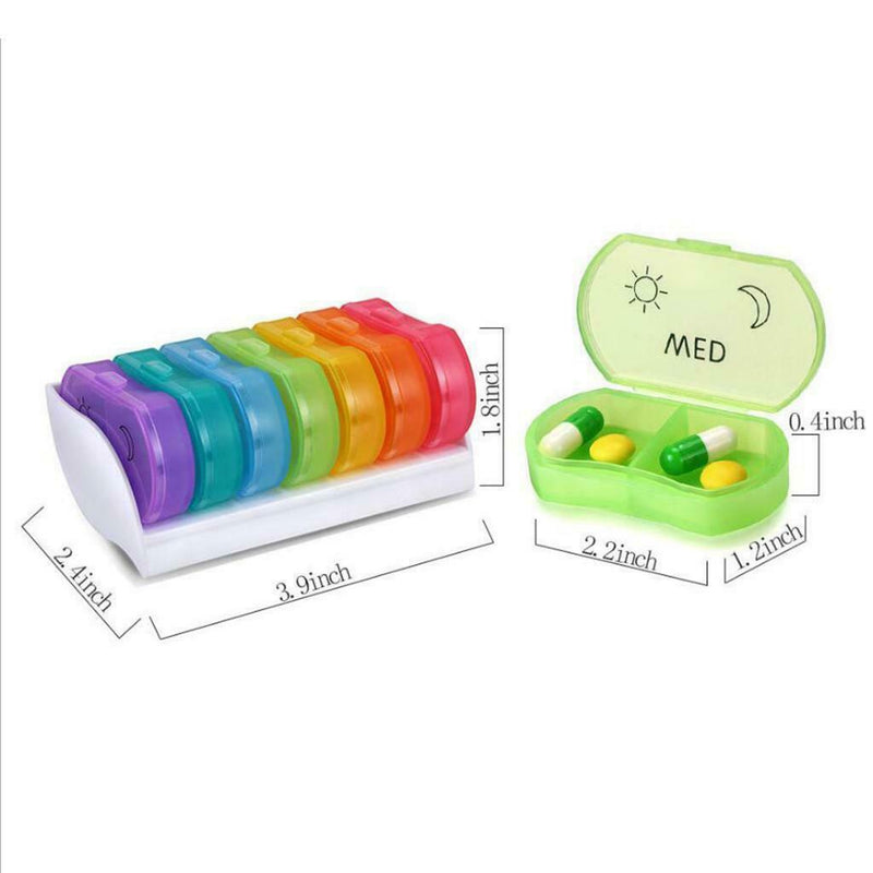 7Day Pills Box Medicine Tablet Dispenser Organizer Weekly Storage Case