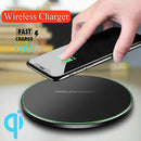 Qi Wireless Charger 3.0 10W Fast Wireless Charging USB Charger Pad Dock Metal