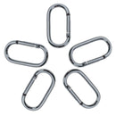 5-Pack Carabiner, Spring Snap Hook Aluminum Clip Buckle 50mm for Outdoor Camping
