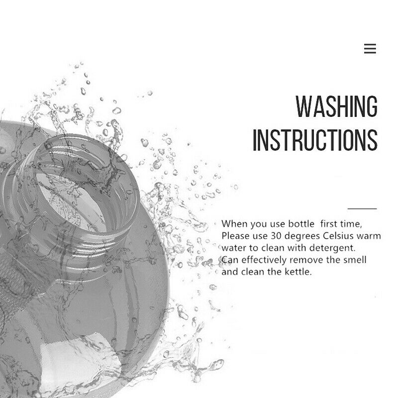 2.2L Large Capacity Fitness Camping Sport Water Bottle Free  Flip Cover Drin Hn