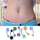 50PCS Mix Color Stainless Acrylic Ball Barbell Bar Navel Belly Button Ring