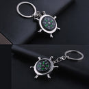 Unisex Fashion Compass Metal Car Keyring Keychain Key Chain Ring Keyfob Gift LJ