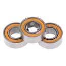5Pcs Orange 4*8*3mm MR84RS MR84-2RS 4x8x3mm rubber sealed ball bearingsJC%a