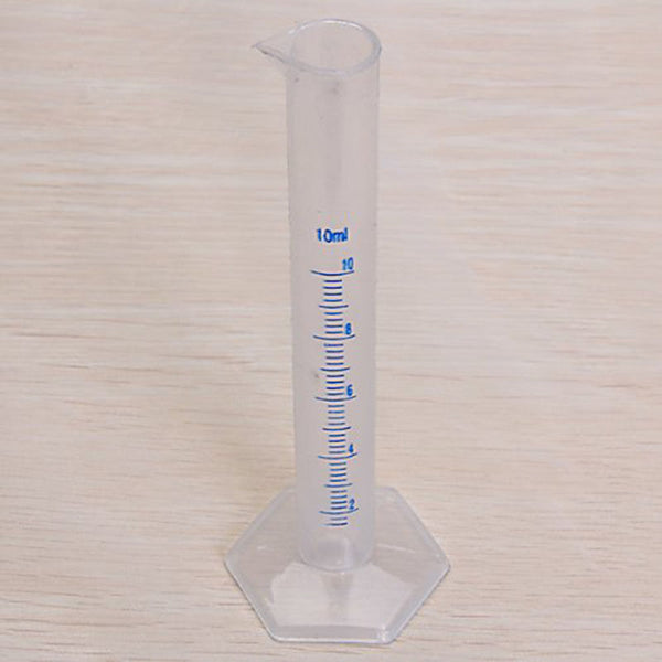 4pcs Set Plastic Graduated Laboratory Measuring Cylinder 10mL,25mL,50mL,1 D D4A2