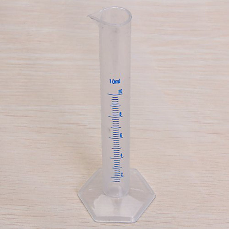 4pcs Set Plastic Graduated Laboratory Measuring Cylinder 10mL,25mL,50mL,1 D D4A2