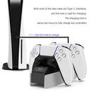 Controller Dual Charger Station for Sony PS5 Wireless Gamepad Power Cradle