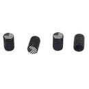 4pcs American Flag Car Tire Valve Stem Caps Air Valve Dust Covers (Black)