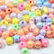 100pcs End Finished Beads fit Hair Tie Band Rope Ponytail Holder Bracelets