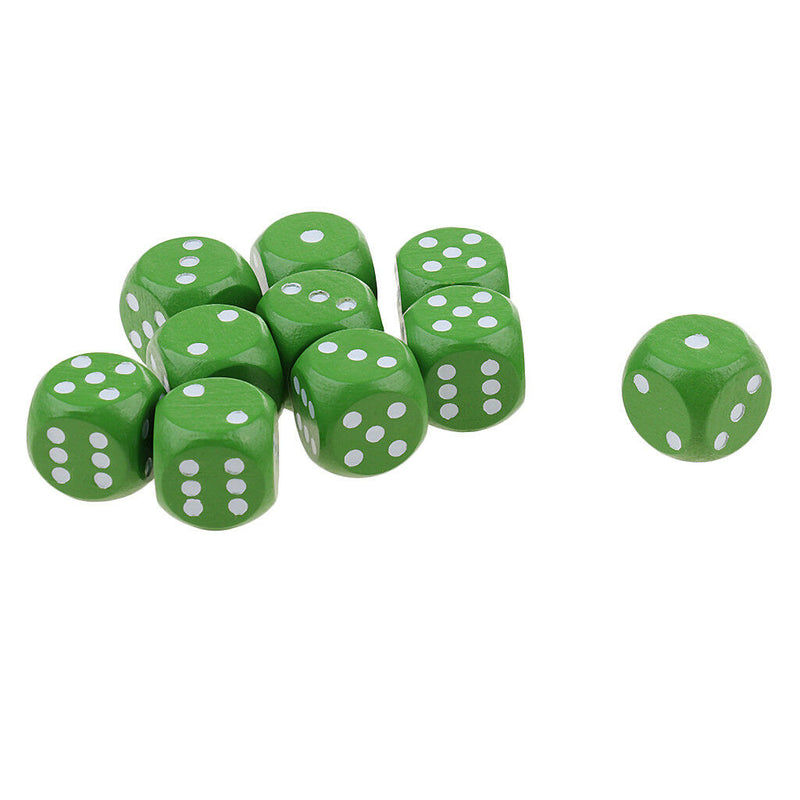 20x Wood Dice D6 Drinking Dice for DND TRPG MTG Table Games Toys Party Dices