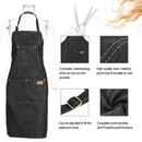 New Professional 3-Pockets Barber Apron Hairdresser Cooking Gown Cloth Black