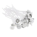 200x Waxed Wick White With Metal Tabs  For Candle Making Supply 70mm 30mm