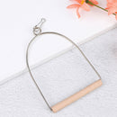 wooden natural birds perch parrots hanging swing cage toys stand holder pendanLJ