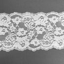 5Yds 15cm Stretch Soft Floral Lace Trim Decoration Sewing Dress Making White
