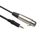 3 Pin XLR Female to 3.5mm 1/8 inch TRS Stereo Jack Male Mic Audio Cable