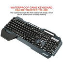 Ergonomic Wired RGB LED White Backlit USB Gaming Keyboard for PUBG,LOL