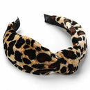 5X(Leopard Twist Knot Pattern Headband Sweet Chiffon Print Hair Band Fashi G4C1)