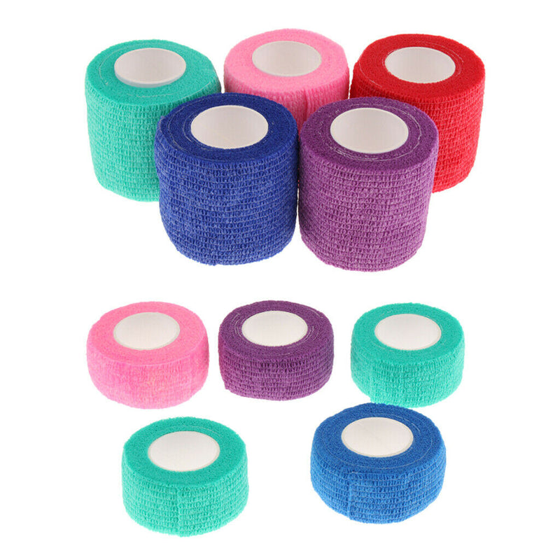 Pet Puppy Cat Vet Tape Anti-Bite Self-Adhesive Bandage Elastic, Pack of 10, Rand