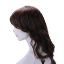 Womens Girls Fashion Wavy Curly Long Hair Human Full Wigs Light Brown R8N5