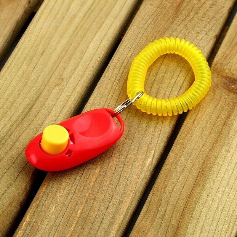 Dog Pet Click Clicker Training Obedience Agility Trainer Aid Wrist Strap S4O4