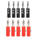 4mm Insulated Banana Plugs Connectors Jack New 10pcs + new Red Black O3T1