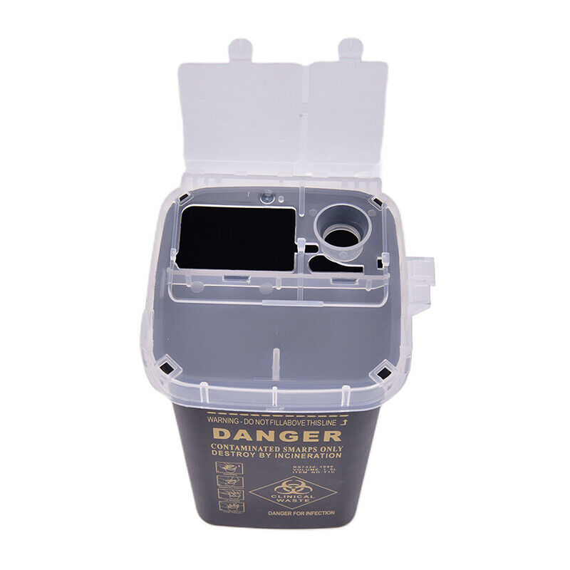 1L Capacity Sharps Container Medical Needles Tattoo Piercing Needles Collect Box
