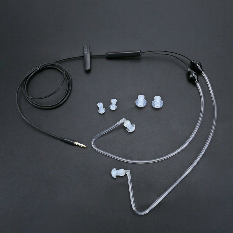 Anti-Radiation Earphone earpiece 3.5mm air Acoustic Tube Stereo earphone wi V5U2