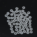 200pcs Loose Spacer Beads Craft 4mm Daisy Snowflake Jewelry Findings Crafts