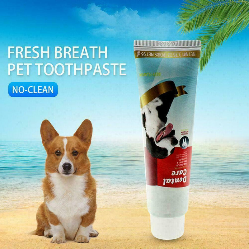 Pet Cat Dog Toothpaste Dental Clean Oral Health Care Breath Plaque Removal P6W8