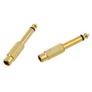 Fasdga 5pcs 6.35mm 1/4inch Male Mono Plug To RCA Female Jack Audio Adapter  G2B5