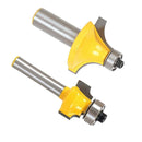 2pcs Woodworking Chisel Tool, 1/4 and 1/2 Shank Round Over Beading Router Bit,