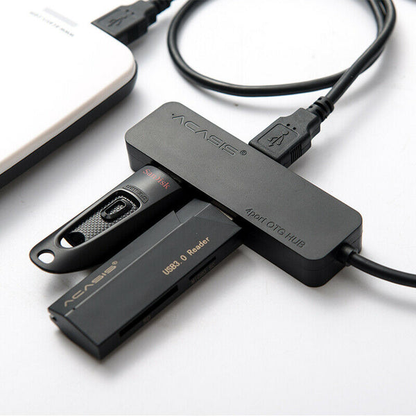 Acasis H032 4 Ports Otg Micro-Usb Hub Usb2.0 Adapter 1.5A Charging Cable Ch G6E3