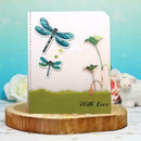 Dragonfly Flower Seal Stamp Cutting Dies Stencil Set DIY Scrapbook Emboss