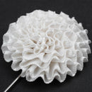 Mens Delicate flower Plug-in Suit brooch white L9Y7