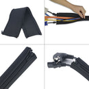 Neoprene Cable Ties Management Sleeve Zipper Wrap Wire Cord Cover Hider