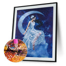 5D DIY Round Drill Diamond Painting Moon Goddess Cross Stitch Embroidery(C