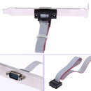 Motherboard RS232 DB9 Pin Com Port Ribbon Serial Cable Connector Bracket