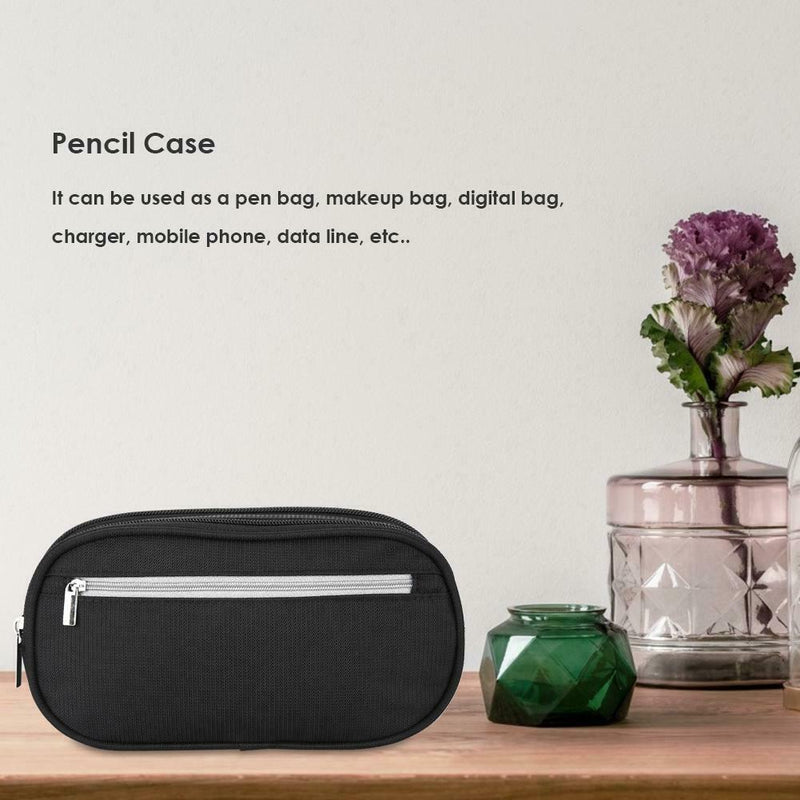 Student Simple Black Oxford Large Capacity Bag Stationery Creative Cosmetic Case