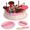 40PCS Wooden Kitchen Cooking Toys for Children Kitchen Food Toys Strawberry